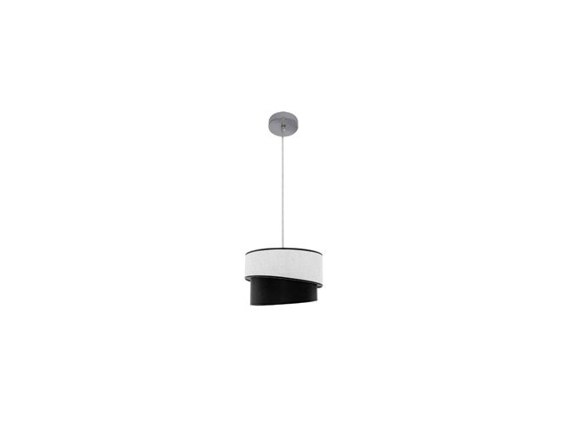 Lámpara colgante Hara 1xe27 Cromo/Blanco Negro Regx35x35 Cm Fabrilamp