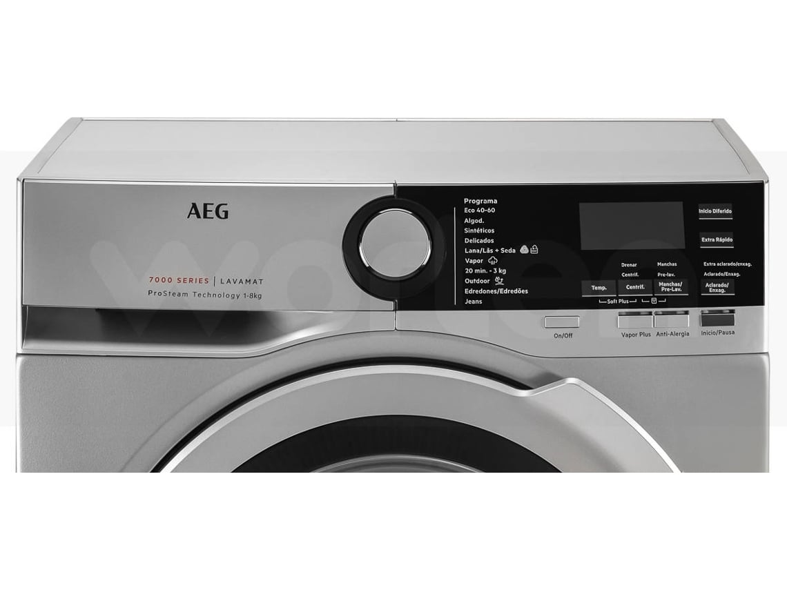 Lavadora AEG L7FEE842S (8 kg - 1400 rpm - Inox) | Worten.es