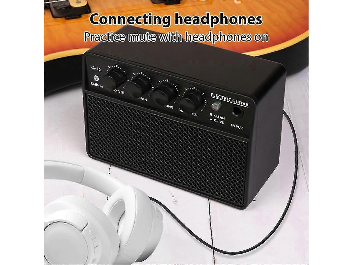 Pequeño altavoz portátil de mini guitarra eléctrica para práctica diaria y Chaberlu