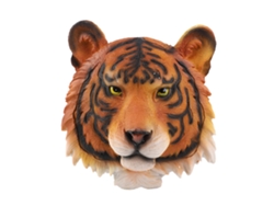 Estatua de resina con cabeza de animal para decoración de pared.