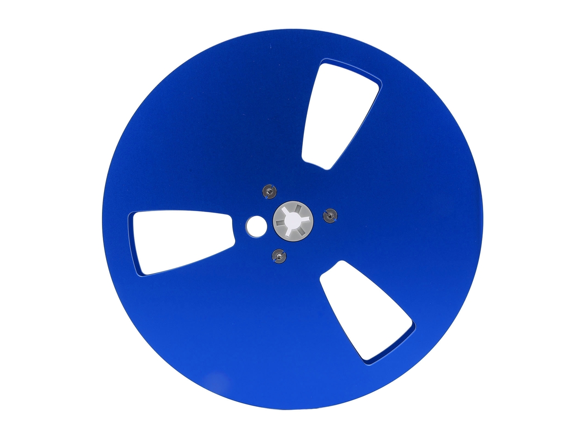 Carrete De Cinta Vacío, Abierto 7 Pulgadas 1/4 De Pulgada, Aleación De Aluminio, 3 Agujeros, Azul