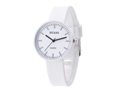 Bonito Reloj Infantil De Cuarzo Con Correa De Gel De Sílice Y Esfera Analógica Blanca.