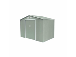 Caseta Metálica de Jardín GARDIUN Leeds 5,30 M² Exterior 277X191X202 Cm Acero Galvanizado Verde Claro