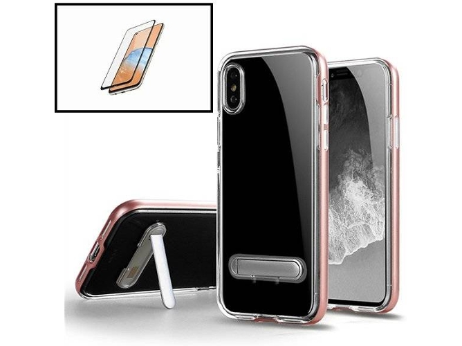 Funda + Protector iPhone XR Spigen Crystal Hybrid Rosa