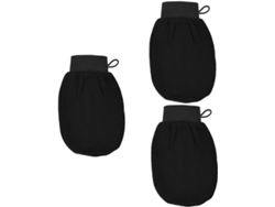 Set De Exfoliante De Baño Negro De 3 Piezas Para Eliminar La Piel Muerta, Unisex, Único