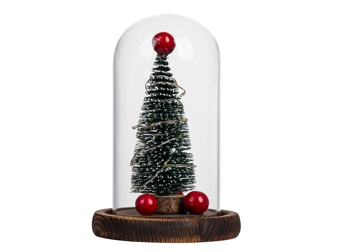 Árbol de Navidad en cúpula de cristal - Mini árbol creativo para decoración RNEMITERY