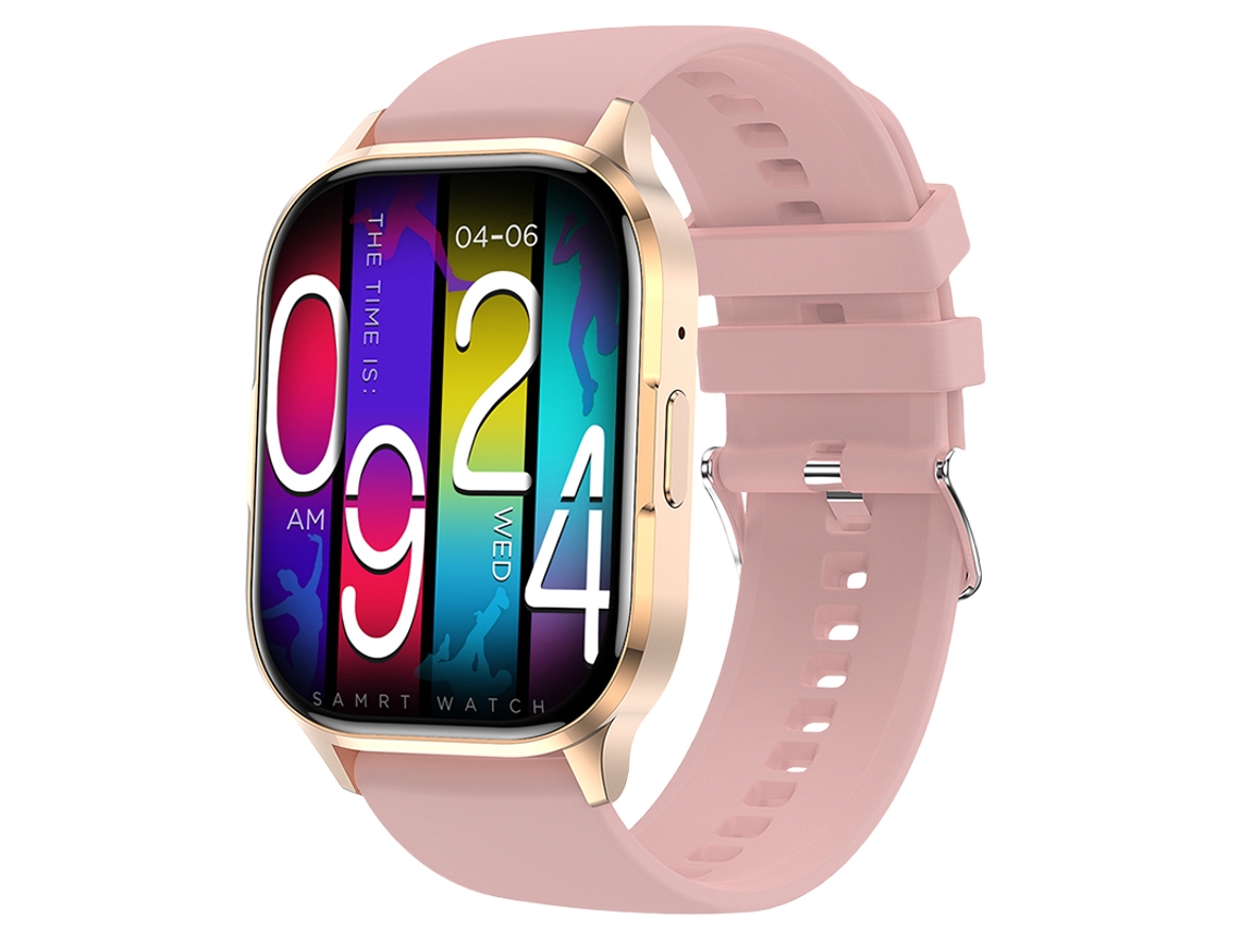 Reloj inteligente con pantalla AMOLED de 2.01 pulgadas y compatible con llamadas Bluetooth. Mdug (rosa).