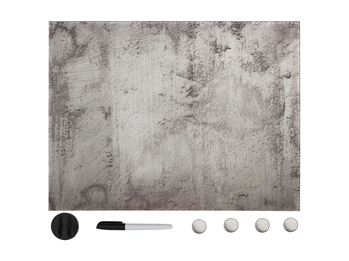 vidaXL Pizarra magnética de pared vidrio 80x60 cm