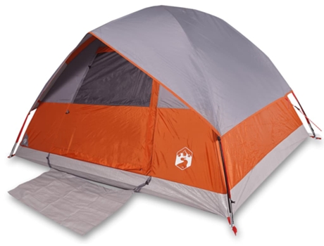 Tienda de campaña iglú para 3 personas VIDAXL impermeable naranja