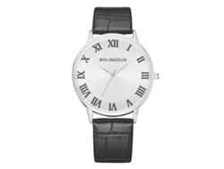 Reloj De Pulsera Unisex De Cuarzo, Estilo Casual, Color Plata, Grande, Ideal Para Negocios Y Ocio.