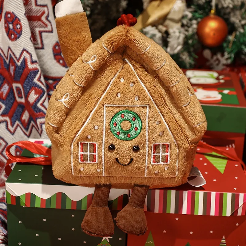 (casa De 35-38 Cm) Brinquedo De Pelúcia Natalino Divertido, Fofo E Macio, Perfeito Para Decoração De Festas.