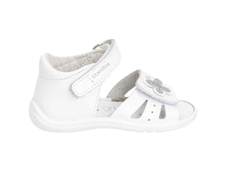 Sandalias TITANITOS Mariposa Vas Piel Blanco (22)
