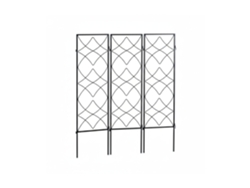 Treliça Metálica Relaxdays, Conjunto De 3, Suporte Para Plantas Trepadeiras, 122 X 31 Cm, Treliça De Jardim, Preta