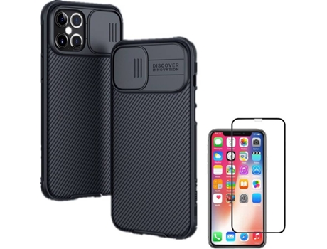 Carcasa y Protector iPhone 12 Pro Max Nillkin Camshield Negro