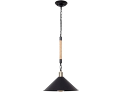 Lámpara de Techo FABRILAMP Soga (Negro - E27 - Máx. 60W - Metal)