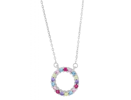 Collar con Colgante en Plata de Ley 925 Bañado en Rodio 42.5 Cm