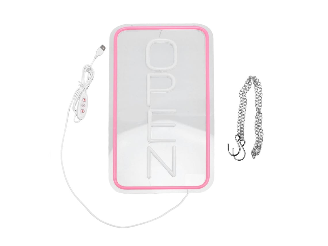 Letrero De Neón Led Abierto, Regulable, Alimentado Por Usb, Para Bares, Tiendas, Restaurantes, Cafeterías Y Salones De Belleza.