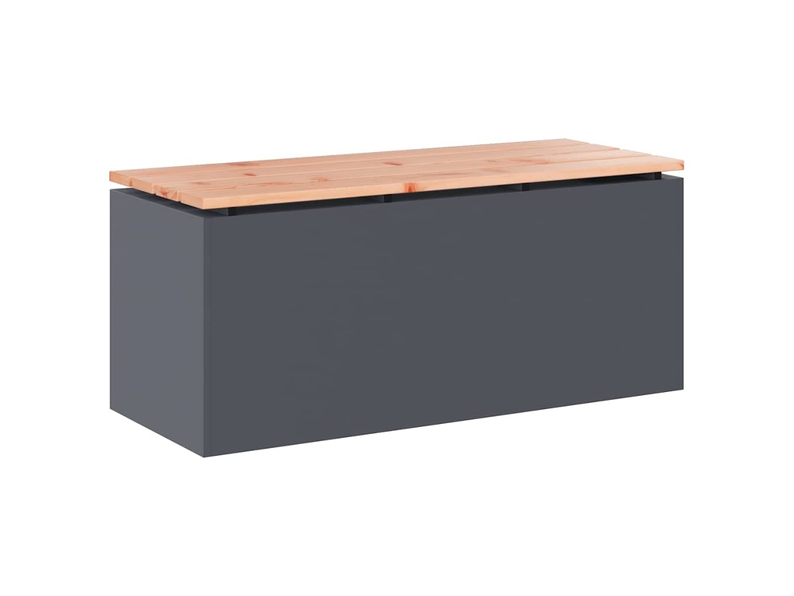Maison Exclusive - Banco de jardín antracita 100 x 40 x 43 cm Acero