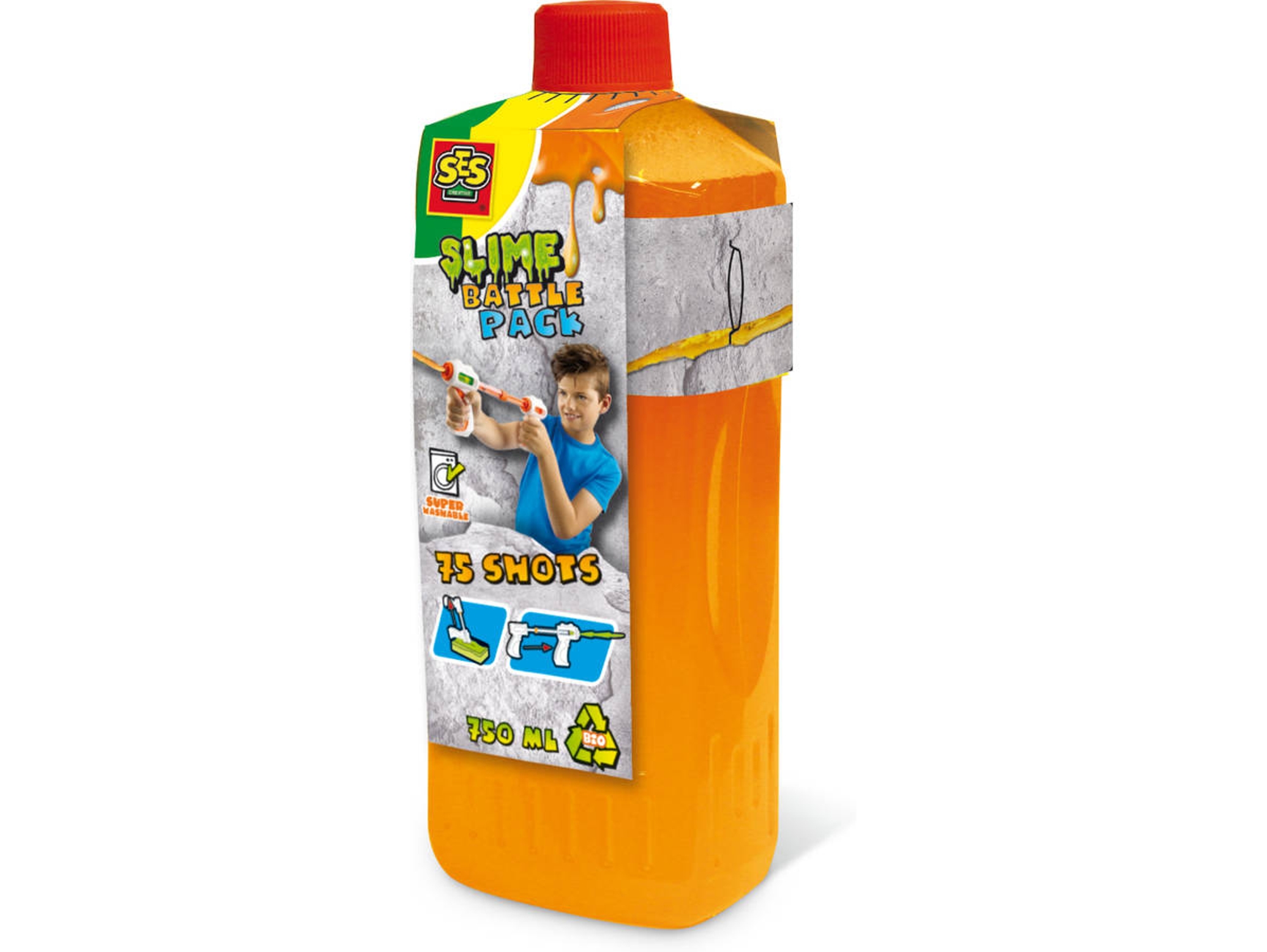 Slime SES CREATIVE Battle Refill Naranja Neon (750 ml)