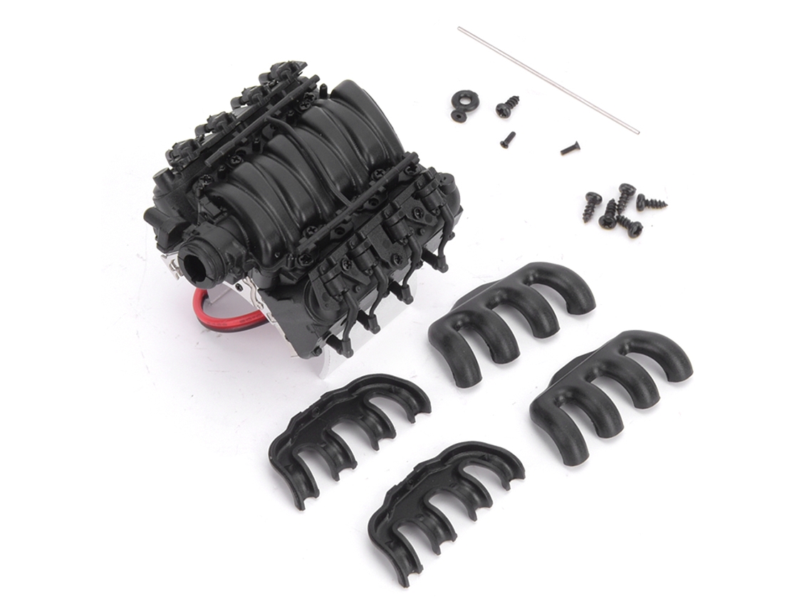 Cubierta del enfriador del motor RC V8 1/10 TRX4 SCX10 Negra