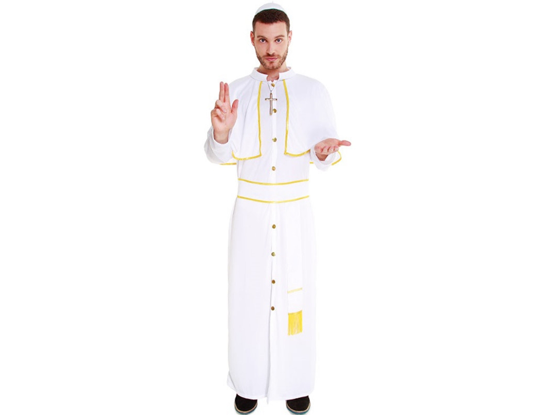 Disfraz de Hombre PARTILANDIA papa blanco y oro (Tam.: S)