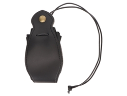 Bolso Para Portátil De Piel Sintética Negra Hecho A Mano Con Cierre De Cordón.