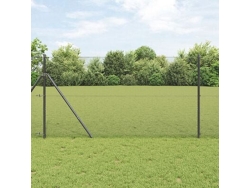 Cerca de alambre soldado gris de 14 x 10 m, acero Wsd264157, Lovely Home