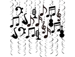 Adornos en espiral con temática musical SFUSHOS