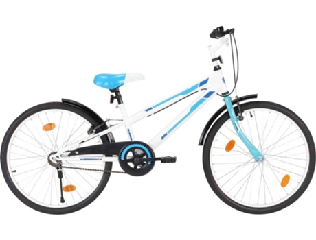 Bicicleta Infantil Vidaxl blanco y azul edad 8 24