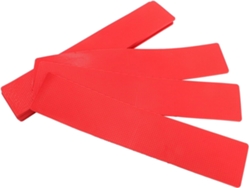 Juego de 10 marcadores de puntuación planos de PVC rojo para tenis.