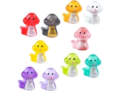 10 Mini Figuras De Serpientes De Resina, Juguetes De Baño Con Animales Para Decoraciones De Oficina