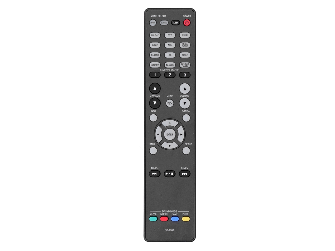 Controle Remoto Lcd Tv Rc-1183 Substituto Portátil Acessório Televisão Abs Preto