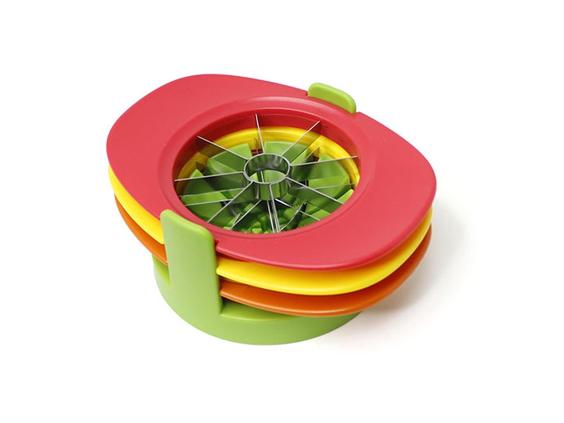 Juego de cortador de fruta multifuncional con diseño ergonómico y ligero para uso doméstico.
