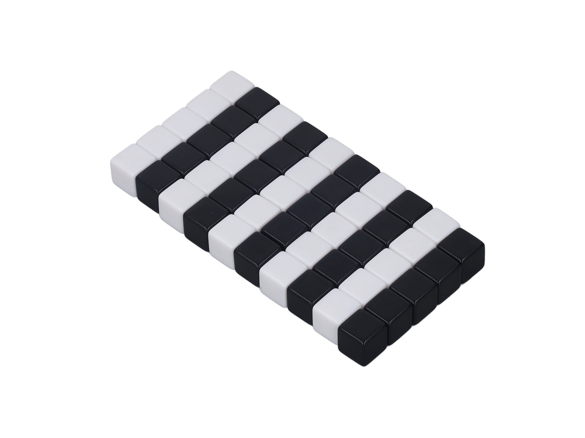 50 Dados Cuadrados Pequeños, Lisos, Aptos Para Escribir Y Borrar, Para Juegos De Mesa Y Educación Digital, Mitad Negros Y Mitad Blancos.