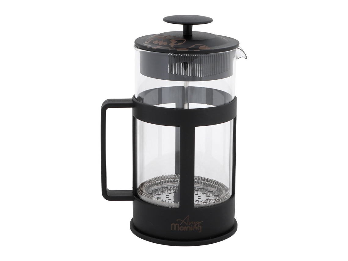 Cafetera de Prensa Francesa Any Morning, 800 ml, fabricada en vidrio borosilicato y acero inoxidable, fácil de limpiar.