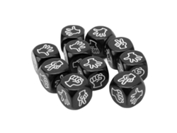 Juego De 10 Dados De Seis Caras, Impermeables, Antioxidantes, Para Juegos De Adivinanzas Y Educativos, De Color Negro.