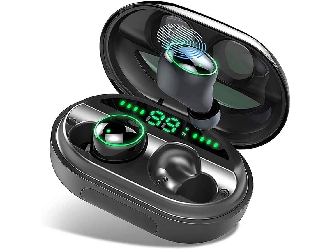 Auriculares Bluetooth inalámbricos verdaderos C5S Micrófono interno con cancelación de ruido Negro VEANXIN