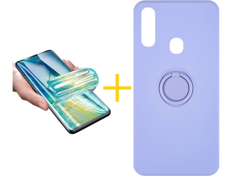 Carcasa + Protector de Pantalla para Samsung Galaxy A20e ACCETEL Morado Lila
