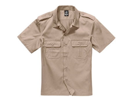 Camisa para Hombre BRANDIT Manga Corta us Beige de Montaña (M)