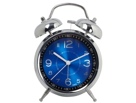 ELKUAIE Pequeño reloj despertador de estudiante de hierro forjado, reloj de escritorio de moda silencioso para niños, reloj de cuarzo creativo