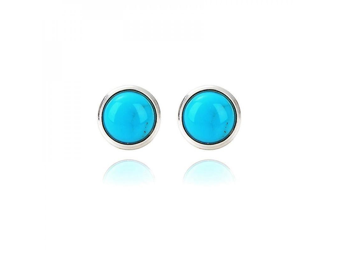 2026-aretes De Turquesa Sleeping Beauty Natural En Plata De Ley 925, Zee