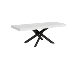 Mesa extensible Volantis Premium 160/420x90 cm, patas de madera de fresno blanco y antracita Itamoby