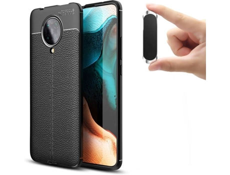 Carcasa y Soporte Xiaomi Poco F2 PRO Rugged Leather Negro