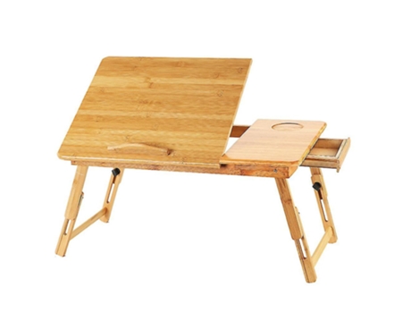 Mesa de Apoio para Portátil XGF Dobrável Ajustável com Gaveta de Armazenamento