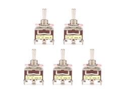 5 Interruptores De Palanca De 3 Posiciones On-off-on, 3 Pines, 12 Mm, 15 A, 250 Vca Para Automóviles Y Electrodomésticos.