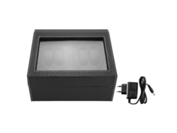 Caja de almacenamiento y exhibición de relojes de cuero sintético con 10 compartimentos