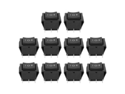 10 Piezas Interruptores Rocker De 6 Pines Botón Plástico Kcd4 Para Electrodomésticos Hogar