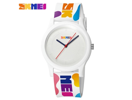 Relojes de pulsera de cuarzo Reloj redondo impermeable para mujeres Hombres-Logotipo colorido LUUCOZK