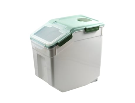 Contenedor de Comida para Perro Gato 22 x 40 x 41.5 cm Turquesa Contenedor pienso Perros con Ruedas SELEOK