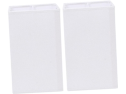 Juego De 2 Lámparas De Mesa Blancas Con Casquillo E27 Y Pantalla De Tela.